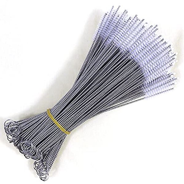 100Pack Drinking Straw Cleaner Brush .Extra Long 9.3 inch Pipe Cleaners, Straw Cleaning Brush for Tumbler, Sippy Cup, Bottle and Tube,230x10mm Reusable Metal Straw Cleaning Brush in Bulk(100Pack)