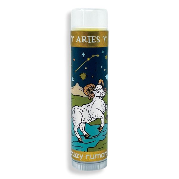 Crazy Rumors Aries Zodiac All Natural, Plant Based Lip Balm to Moisturize and Nourish your Lips - Fire Blend (Sweet Orange, Fresh Berry, Aromatic Spice)