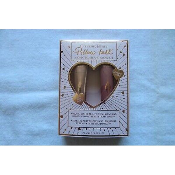 NIB Charlotte Tilbury Mini Pillow Talk Blush & Glow Highlighter Wand Set
