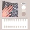 Carufin 24Pcs White V-shape French False Nails Long Coffin Nail Acrylic False Nail Press on Nails Ballet Artificial Nail for Women Girls