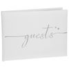 Widdle Gifts Ltd Wedding Day Guest Book - White with Silver Script 9789 (310113)