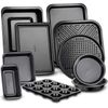 10-Piece Non-Stick Baking Pans Set - Carbon Steel Bakeware, Easy Clean