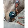 Schulz Equine Patterned Neoprene Bit Guard Teal Leopard Aztec