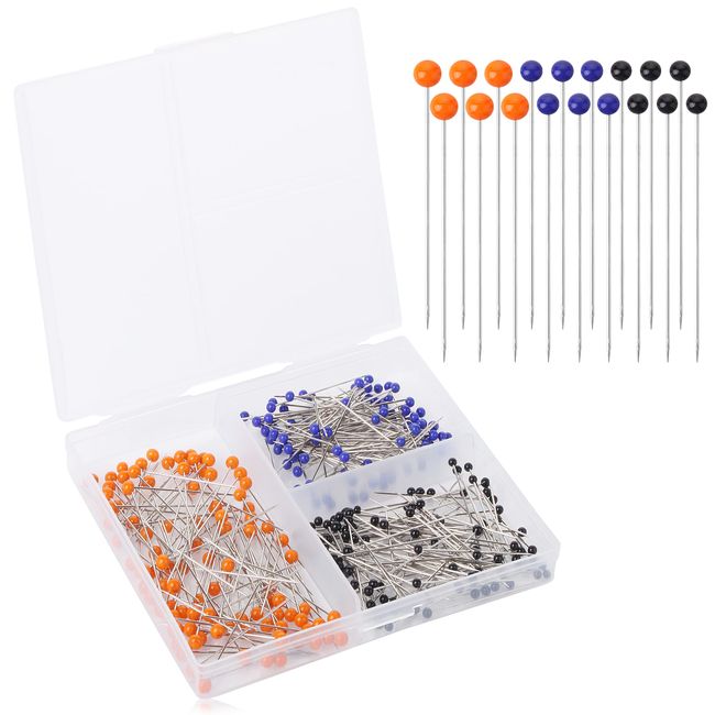 Mr. Pen- Sewing Pins, 300 pcs, Sewing Pins with Colored Heads, Pins, Quilting Pins, Pins Sewing, Sewing Pins for Fabric, Straight Pins Sewing, Fabric Pins, Glass Head Pins, Straight Pins, Stick Pins.