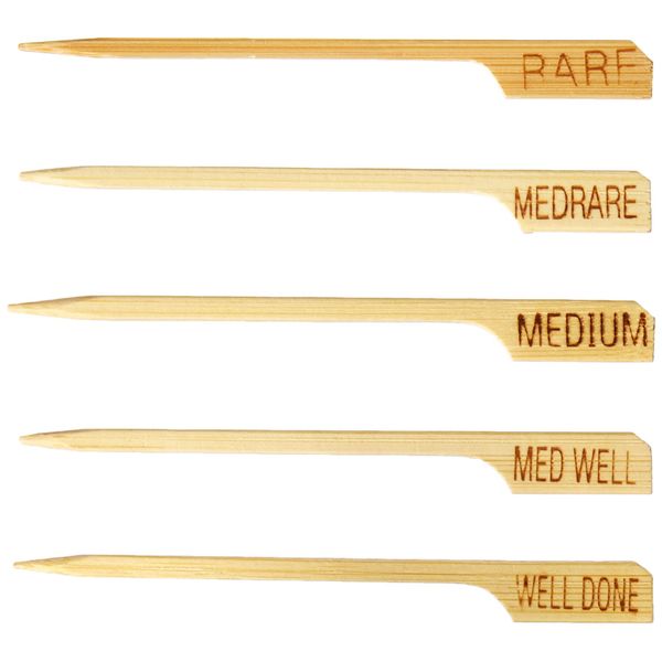 TableCraft H1028 Steak Marker, 3.5-Inch, Bamboo