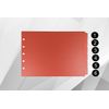 Landscape Plastic Tabs - 6 per Set - Red