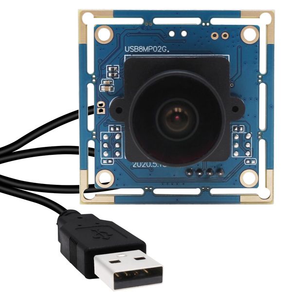 MMlove 8MP HD USB Camera Module 170 Degree Wide Angle Camera Module with IMX179 Sensor Embedded Industrial USB Webcam for Linux Windows Android Mac Plug&Play Support OTG