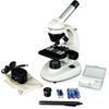 AmScope 40X-1000X Sturdy LED Student Science Microscope + Slides & Pen Light