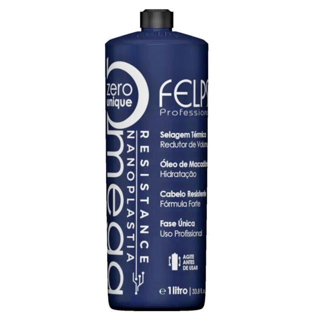 Felps Omega Zero Resistance Nanoplastia Brazilian Keratin Treatment 1L  34fl oz