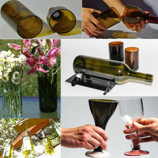 DIY Glass Bottle Cutter Tool Square Round Wine Beer Glass
