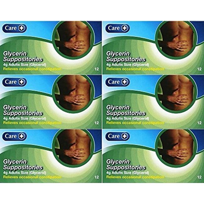 Care Glycerin Suppositories 4g 12s x 6 Packs