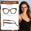 OPTOFENDY Progressive Multifocal Reading Glasses for Women, Oversized Blue Light Blocking Computer Readers Spring Hinge Tortoise 1.5