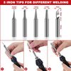 Soldering Iron Kit,60W Adjustable Temperature Welding Tool Solder Gun Wire Tips