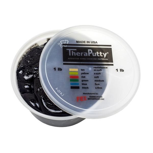 Cando Theraputty Standard Hand Exercise Putty Black - X-Firm 1 Pound