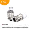 sourcing map E10 Screw Base LED Flashlight Bulbs DC 3V White Light Mini Lamps, Pack of 5