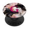Marble Monogram Elegance Personalized Initial G Stylish Grip PopSockets Swappable PopGrip