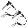 M METERXITY 2Pcs Ball Locking Pins 6mm Dia 25mm Usage Length Button Handle Quick Release Pin