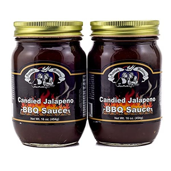 Amish Wedding Candied Jalapeno BBQ Sauce 15 Ounces (Pack of 2)