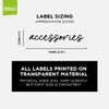 34 x Script Design Cleaning Sticky Labels - Printed Stickers for Kitchen Storage and Laundry Storage