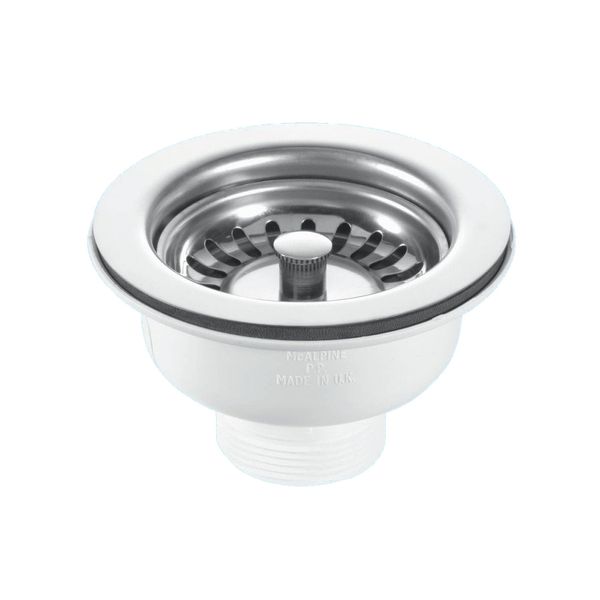 McAlpine BWSTSS 1�" Basket Strainer Waste-Stemball Plug, Chrome