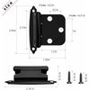 40 Pcs Kitchen Cabinet Hinges Self Closing Door Overlay Matte Black Hardware