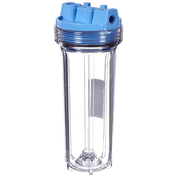 Pentair Pentek 158116 Traditional Slim Line Filter Housing, 1/4" NPT #10 Under Sink Clear Water Filter Housing, 10-Inch, Clear