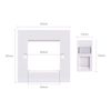 LEENUE RJ45 Socket Cat6, Double Socket RJ45 Network Wall Plate 2 Port with Keystone Jack, 4 Pack White