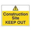 LI-Safety 400x300mm Construction Site Keep Out Sign - Rigid Plastic