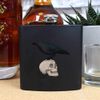 6oz (170ml) 'Crow & Skull' Pocket Hip Flask (HP00024723)