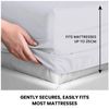 Microfiber Fitted Sheet | Deep Pocket 10 inch (25 cm) Single Fitted Sheet | Elasticated Corner Plain White Bedding Shrinkage & Fade Resistant - Bottom Sheet