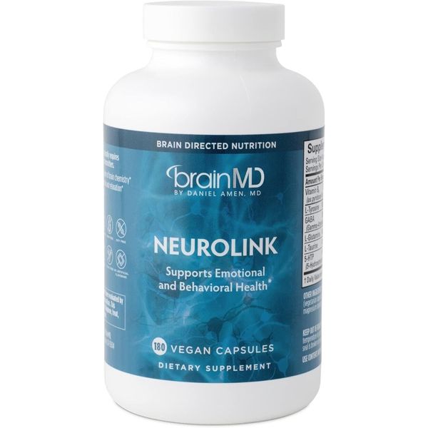 Dr Amen Brain MD NeuroLink-180 Capsules-Promotes Optimal Brain Function,Focus