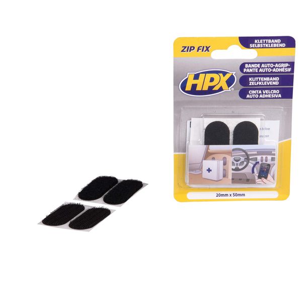 HPX MZF1000 Zip Fix Adhesive Pads Tape, 20 mm x 50 mm
