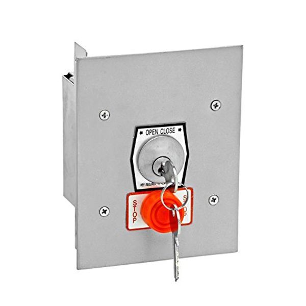 MMTC 1KFSX Exterior Tamperproof Open-Close Key Switch With Stop Button Flush Mount
