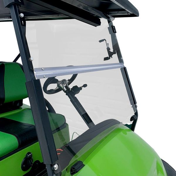 ECOTRIC Tinted Windshield Compatible with 2004-UP Club Car CC Precedent XF I2 I3 I2L Gas or Electric Models Golf Cart Folding Down Impact Resistant Windshield