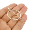 Long Circle 925 Sterling Silver Stick Drop Earrings