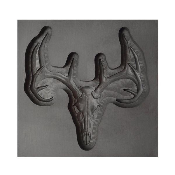 Large - Deer Skull 3D Graphite Ingot Mold for Precious Metal Casting Gold Silver Copper Melting