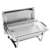 4 Pack Full Size Chafing Dish Set Stainless Steel Frame Chafers w/ Foldable Legs