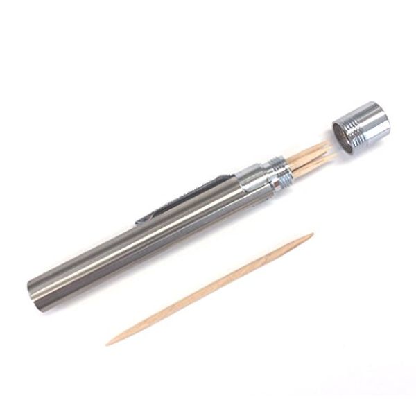 Bullseye Office - Portable Stainless Steel Toothpick Holder - Mobile Toothpick Case, Easy to Carry in Your Pocket, Bag, and Much More