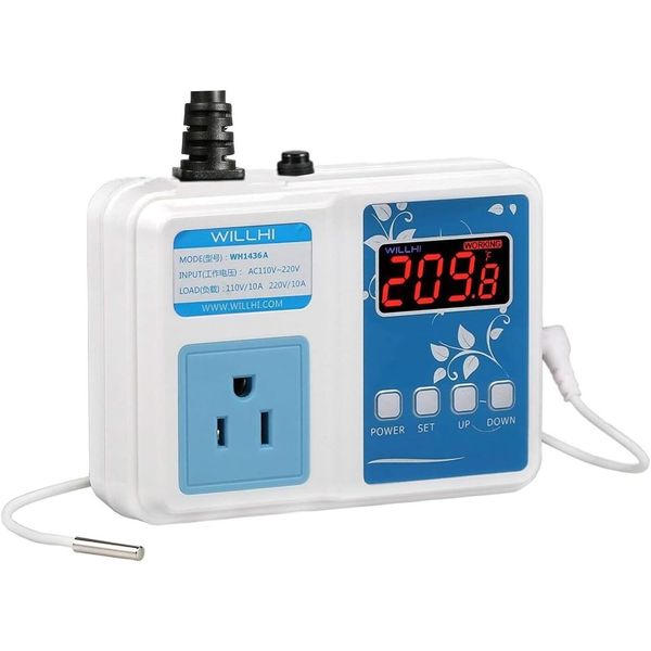 WH1436A 10A Temperature Controller 110V Digital Thermostat Switch Sous Vide Con