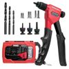 Arrow Rivet Nut Tool 8" Rivet Nut Gun Kit 3PC Mandrels 75PCS Rivnuts 3PCS Drills
