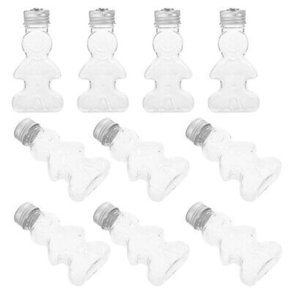 10 Pcs Xmas Smoothies Bottles Gingerbread Christmas Cookie Decorating