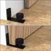 Floor Guide 2 Pack Adjustable Sliding Barn Door Bottom Roller Guide Wall Mount Hardware Black