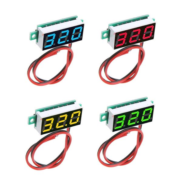 PURPLELILY Digital Voltmeter 0.28 Inch Two-Wire 2.5V-30V Voltage Tester Meter LED Display Voltmeter
