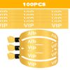 100 Pack VIP Cloth Wristband for Events (Color:Yellow)