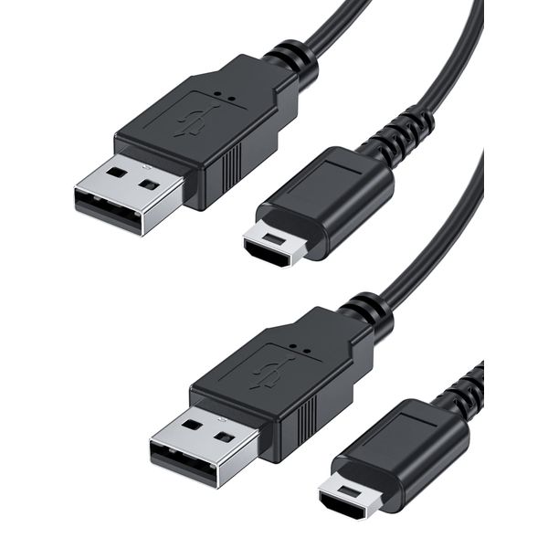 LadeKabel kompatibel mit Nintendo DS Lite, 2 Stück 1.2M Kabel nur für Nintendo DS Lite Ladekabel 1A schwarz 3.9ft