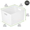 mDesign Linus Plastic*Kitchen/Office/Storage *Organizer Bin w/Handles,*4 Pack