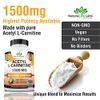 Acetyl L-carnitine 1500Mg Capsules High Potency 100 Count Nutritional Supplement