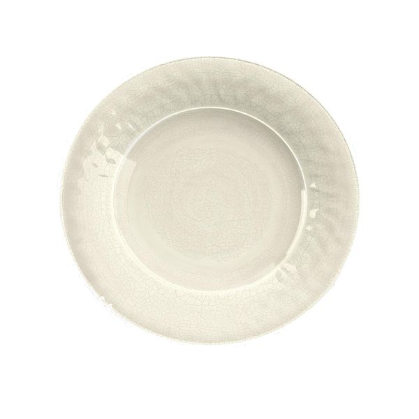 Crackle Glaze Cream - Melamine/Plastic Side/Salad Plates Set for 1