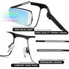 Fsread 2 Pack Blue Light Blocking Reading Glasses For Men with Spring Hinges Rectangular Reader Full Frame Ultralight Metal Frame +2.0