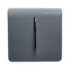 Trendi Switch Fan Isolator 10A Triple Pole Chrome Rocker Switch in Warm Grey